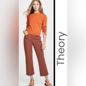 NWT Theory Crop Pants in Cognac